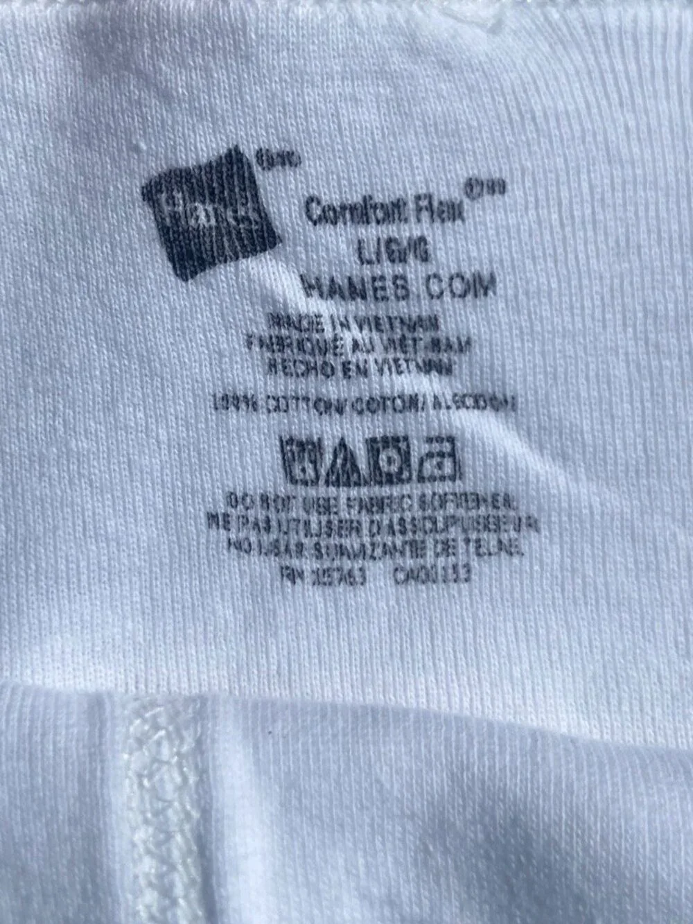 New Hanes 5-Pack Comfort Flex Fit Men’s White Cotton Briefs, L